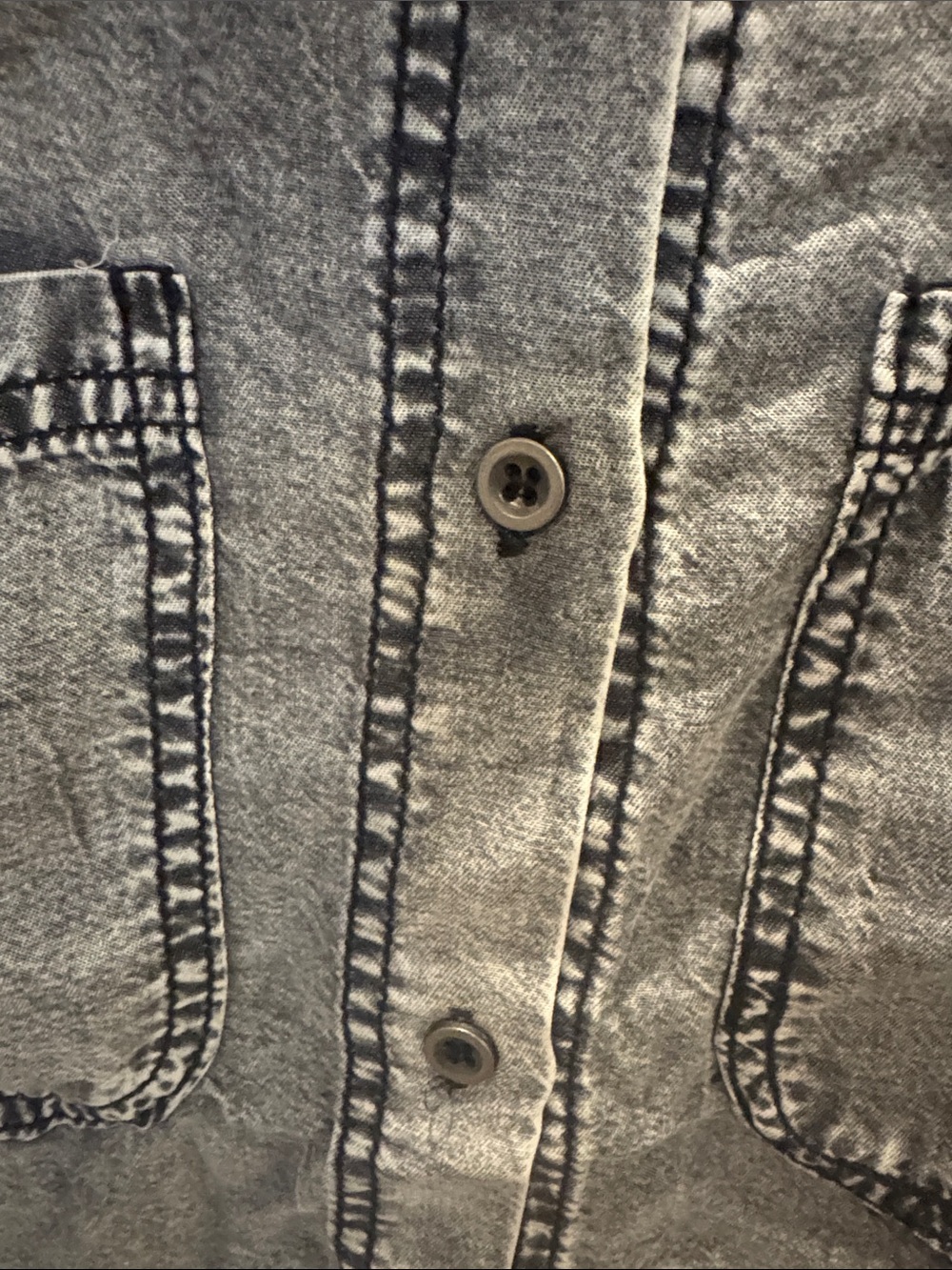 Doe & Rae Washed Black Button-Down Shirt - Picture 2 of 4